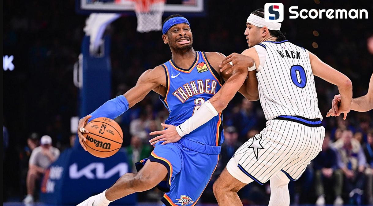 'NBA 승률 1위' OKC, 올랜도 꺾고 시즌 40승 고지 점령